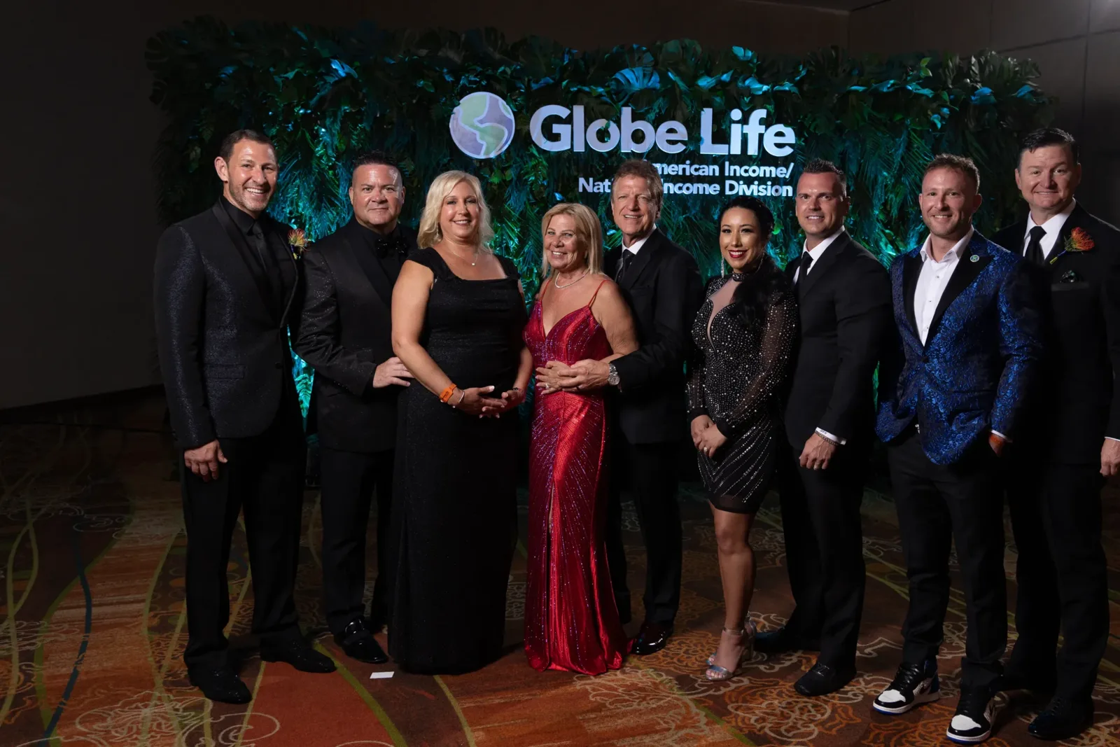 Globe Life leaders at an awards gala